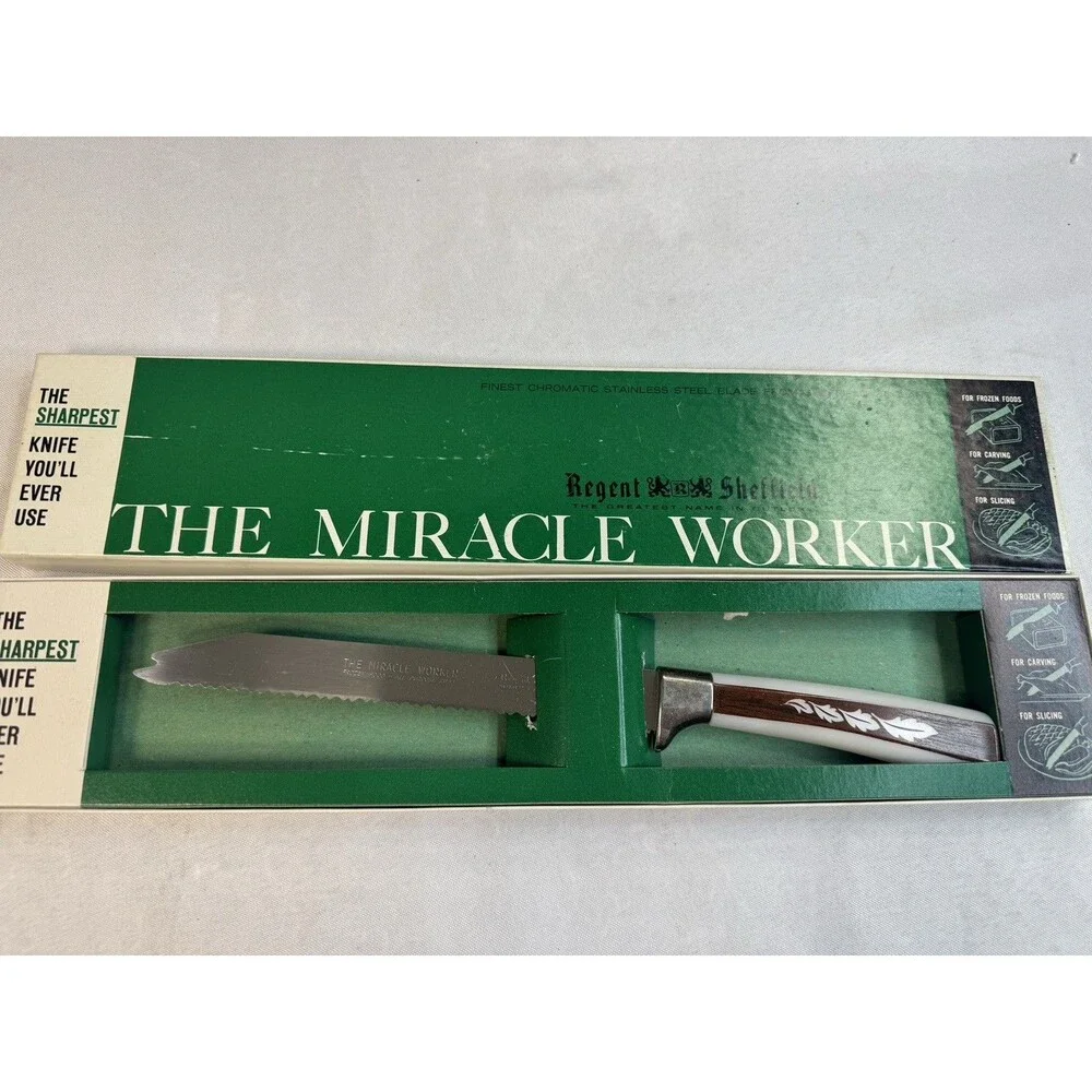 Vintage Regent Sheffield England Miracle Worker Knife Stainless Steel in box